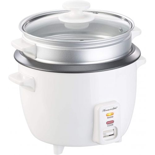  [아마존베스트]Rosenstein & Soehne Steamer: Rice Cooker with Steamer Insert and Warming Function, 1 Litre, 400 Watt (Electric Rice Cooker)