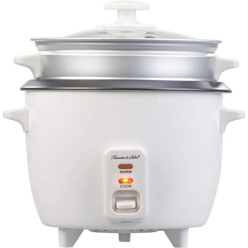  [아마존베스트]Rosenstein & Soehne Steamer: Rice Cooker with Steamer Insert and Warming Function, 1 Litre, 400 Watt (Electric Rice Cooker)