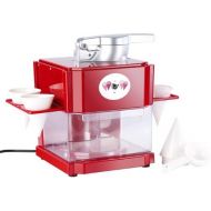 [아마존베스트]Rosenstein & Soehne Shaved Ice Machine: Shaved Ice Maker with 4 Plastic Ice Cream Cups, 4 Serving Holders, 90 Watt (Slush Machine)