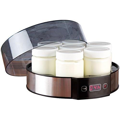  [아마존베스트]Rosenstein & Soehne yoghurt maker: Yoghurt maker with timer switch, 7 portion jars x 190ml, 20-watt (yoghurt maker)