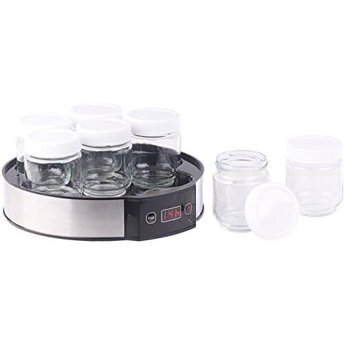  [아마존베스트]Rosenstein & Soehne yoghurt maker: Yoghurt maker with timer switch, 7 portion jars x 190ml, 20-watt (yoghurt maker)