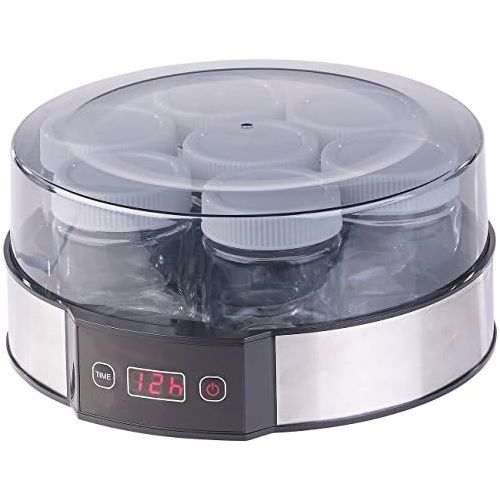  [아마존베스트]Rosenstein & Soehne yoghurt maker: Yoghurt maker with timer switch, 7 portion jars x 190ml, 20-watt (yoghurt maker)