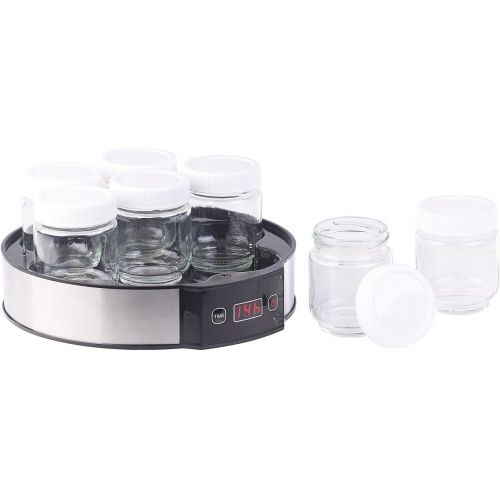  [아마존베스트]Rosenstein & Soehne yoghurt maker: Yoghurt maker with timer switch, 7 portion jars x 190ml, 20-watt (yoghurt maker)