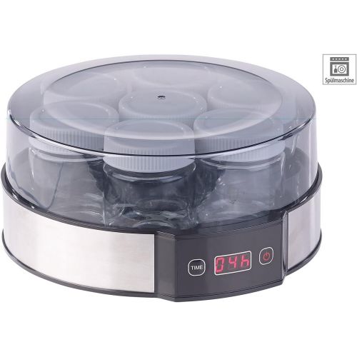  [아마존베스트]Rosenstein & Soehne yoghurt maker: Yoghurt maker with timer switch, 7 portion jars x 190ml, 20-watt (yoghurt maker)