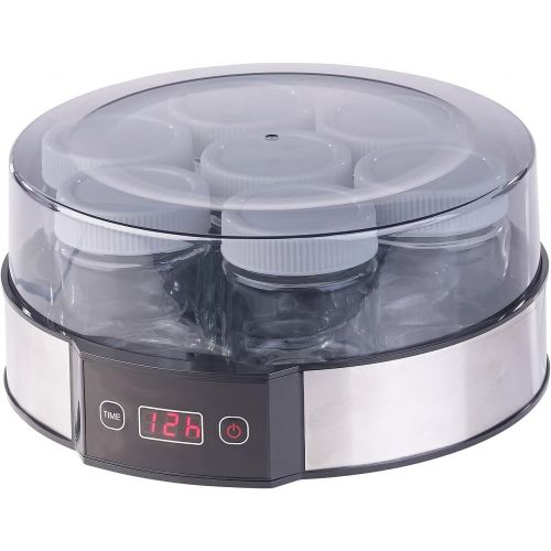  [아마존베스트]Rosenstein & Soehne yoghurt maker: Yoghurt maker with timer switch, 7 portion jars x 190ml, 20-watt (yoghurt maker)