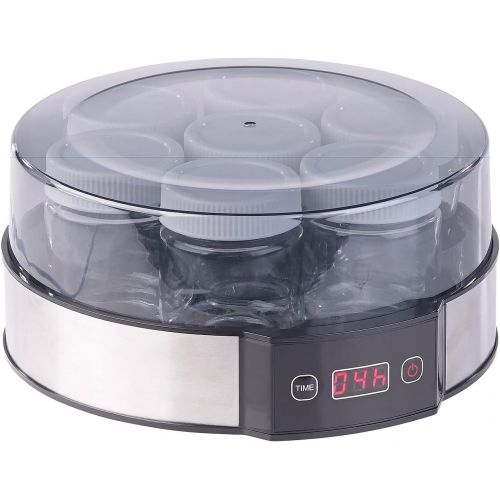  [아마존베스트]Rosenstein & Soehne yoghurt maker: Yoghurt maker with timer switch, 7 portion jars x 190ml, 20-watt (yoghurt maker)