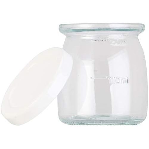  [아마존베스트]Rosenstein & Soehne Accessories for yoghurt machines: set of 4 replacement jars with lids for yoghurt maker JM-200/300, each 180 ml (yoghurt machines).