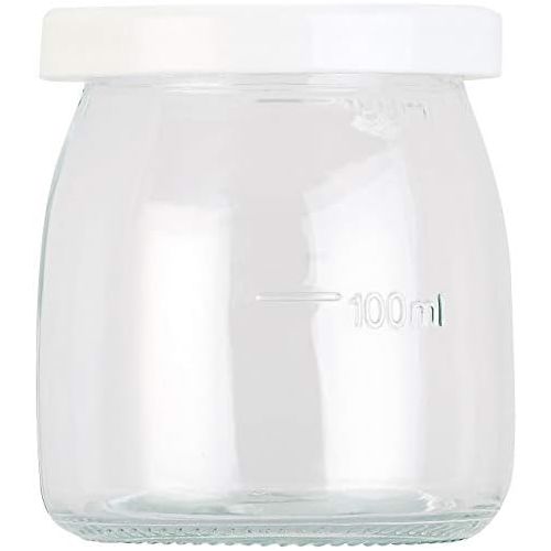  [아마존베스트]Rosenstein & Soehne Accessories for yoghurt machines: set of 4 replacement jars with lids for yoghurt maker JM-200/300, each 180 ml (yoghurt machines).