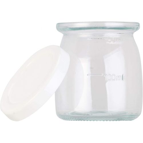  [아마존베스트]Rosenstein & Soehne Accessories for yoghurt machines: set of 4 replacement jars with lids for yoghurt maker JM-200/300, each 180 ml (yoghurt machines).