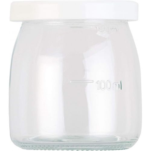  [아마존베스트]Rosenstein & Soehne Accessories for yoghurt machines: set of 4 replacement jars with lids for yoghurt maker JM-200/300, each 180 ml (yoghurt machines).