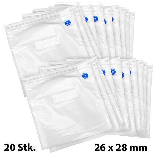  [아마존베스트]Rosenstein & Soehne Vacuum Bags: 20 Mega Pack Vacuum Bags Each 26 cm x 28 cm (Foil Bag)