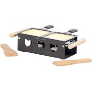 Rosenstein & Soehne Raclette Tea Light Warmer for 2 People with Scrapers and Tea Lights (Raclette for 2 People with Candles)