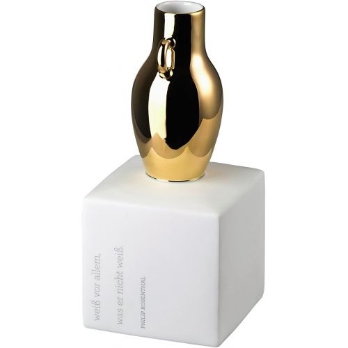  Rosenthal Studio + Selection Rosenthal - Gedankenblitze Glanzgold Vase - Blumenvase Hoehe 23 cm