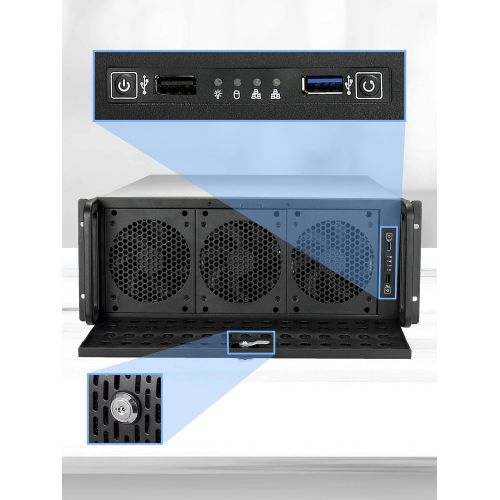  Rosewill 4U Server Chassis 15 Bay Server Case 15x 3.5 HDD Bays, E-ATX Board, Rackmount Server Case, Include Front 6X 120mm Fans Rear 2X 80mm Fans Metal Rack Mount Computer Case 25