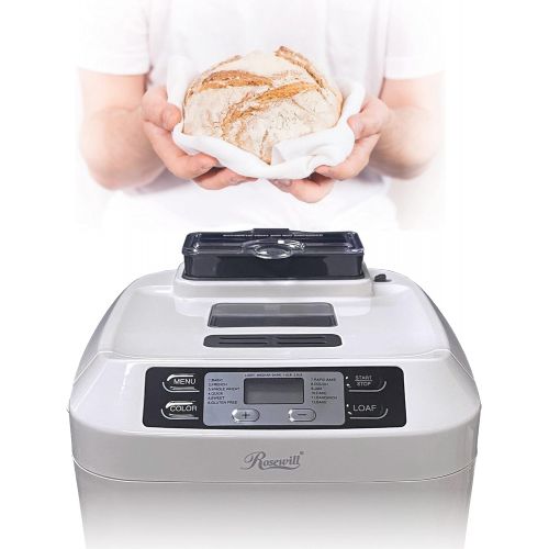 [아마존베스트]Rosewill RHBM-15001 2-Pound Programmable Rapid Bake Bread Maker with Automatic Fruit and Nut Dispenser, Gluten Free Menu Setting