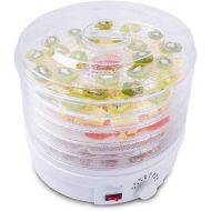 Rosewill Countertop Portable Electric Food Fruit Dehydrator Machine with Adjustable Thermostat, BPA-Free 5-Tray RHFD-15001