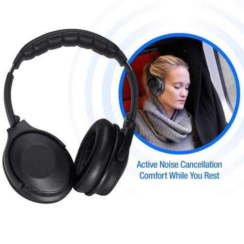  Rosewill Active Noise Cancelling Wireless Bluetooth Headphones, ANC Over Ear Wireless Headset Ideal for Travel, Rechargeable Long Lasting Battery LifeContinuous Play and Sound Qua