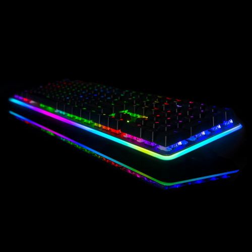  Rosewill Mechanical Gaming Keyboard, RGB LED Glow Backlit Computer Mechanical Switch Keyboard for PC, Laptop, Mac, Software Customizable - Professional Gaming Blue Mechanical Switc