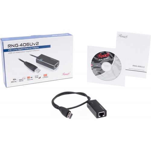  Rosewill USB to Ethernet Adapter (USB 3.0 to EthernetUSB 3 to EthernetUSB to Gigabit EthernetUSB to RJ45) Supporting 10100  1000 Mbps Ethernet Network in Black