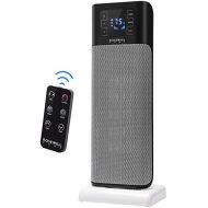 Rosewill Electric Tower, Ceramic Portable Oscillating Heater with Thermostat for Small Space Home & Office, Remote Control, 900W / 1500W Dual Heat Settings, RHTH-18001