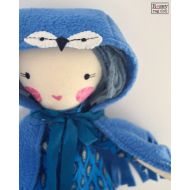 /Roseyragdoll Blue Jayne: rag doll, wing cape, rosey rag doll, free personalization