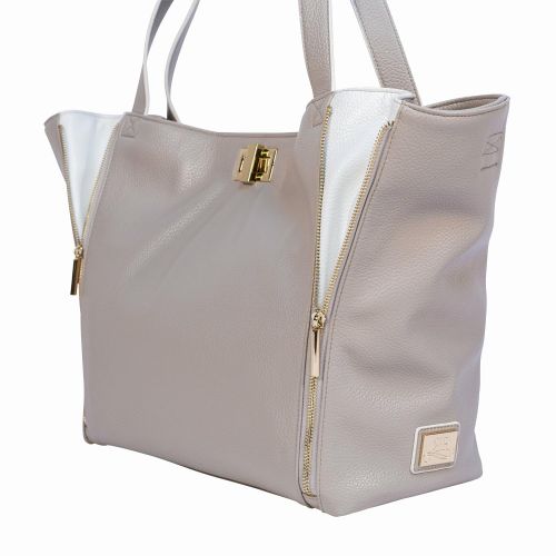  [아마존베스트]Rosie Pope Diaper Bag, Sloane Tote, Grey/White