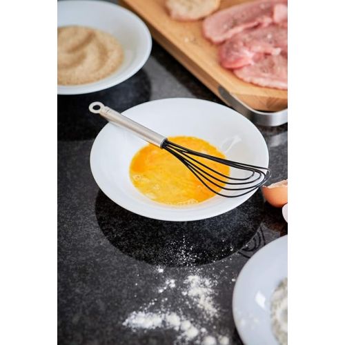  Rosle Stainless Steel & Silicone Flat Whisk, 4 Wire, 10.6-inch