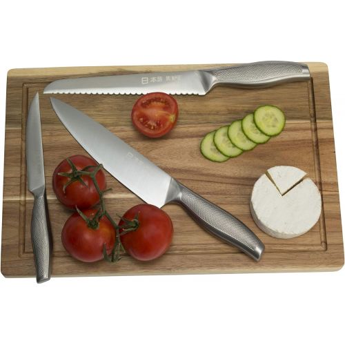  [아마존 핫딜] [아마존핫딜]Ross Henery Professional 9 Piece Chef Knife Set, Japanese Style Kitchen Knives Includes Sharpening Steel in Canvas Carry Case