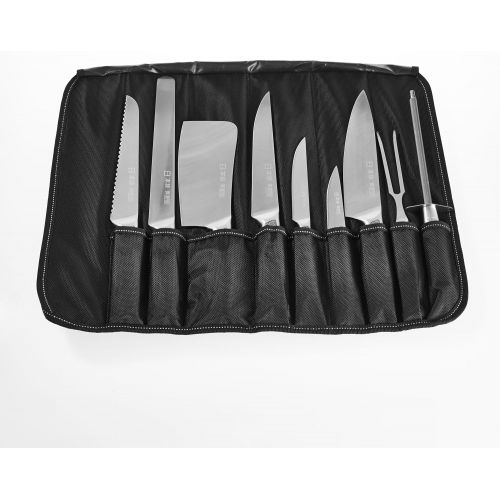  [아마존 핫딜] [아마존핫딜]Ross Henery Professional 9 Piece Chef Knife Set, Japanese Style Kitchen Knives Includes Sharpening Steel in Canvas Carry Case