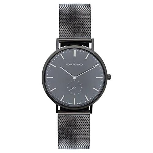  Rossling & Co. Classic 40mm Midnight Mesh Watch - Black