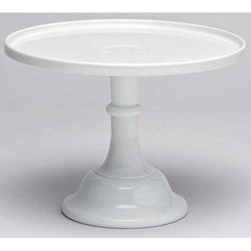  Rosso Glass Cake Plate Round Plain & Simple Mosser Glass (10, Milk Glass)