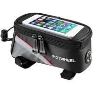 Roswheel Bicycle Mobile Phone Pouch, 5.5 inch Touch Screen Top Frame Tube Storage Bag Cycling MTB Road Bike Basket Bicycle Accessories Phone Case 12496 (for 5.5inch Phone) - Red
