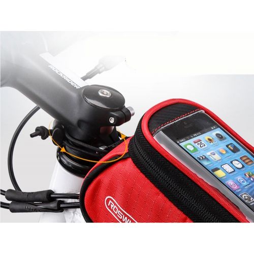  Roswheel Road Mountain Bike Bag Pannier Classic Mini Cycling Bicycle Front Tube Bags for Men Women for iPhone 4 5 6 7 Plus 8 8plus X Samsung Huawei,S M L