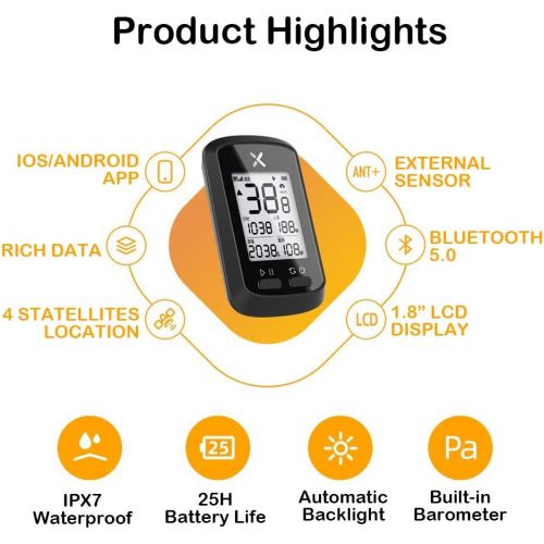  [아마존베스트]Roswheel Bike Computer Wireless GPS Speedometer Waterproof Road Bike Bicycle Bluetooth ANT+ with Cycling Computers