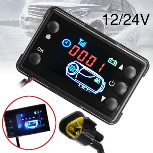  Rosymity Heater LCD Monitor Switch and Remote Controller,with Control Button Function Fuel Filling Manual Mode/Ergonomically Timing Start Designed Ideal for 12V / 24V Parking Heate