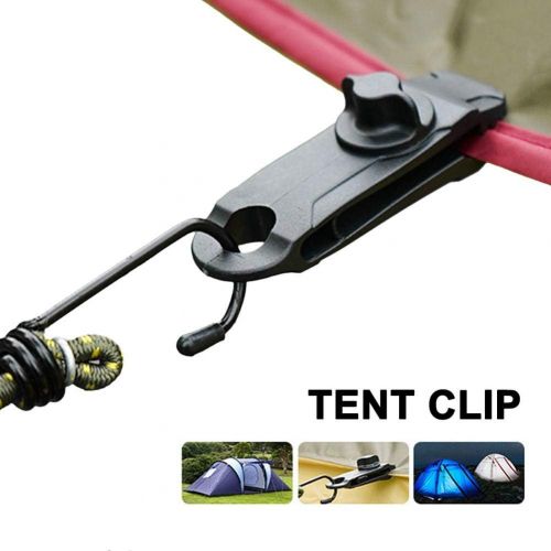  Rosymity 10 Pcs Tarp Clips, Plastic Awning Clamp Set Instant Clip Tent Accessories Adjustable Plastic Windproof Tent Clip Reusable Outdoor Tarpaulin Clips For Camping, Tarps, Caravan, Garde