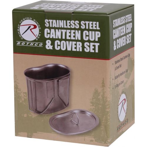  [아마존베스트]Rothco Stainless Steel Canteen Cup and Cover Set