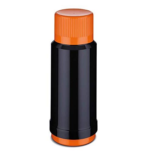  Rotpunkt Isolierflasche 40 Electric- 0,125 L 0,5 L | 0,75 L | 1,0 L Liter | BPA Frei- gesundes Trinken | Made in Germany | Warm + Kalthaltung | (1000 ml, Black/Electric Clementine)