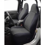 Rough Coverking SPC215 Custom Fit Seat Cover for Jeep Wrangler JK 2-Door - (Neoprene, Black/Charcoal)