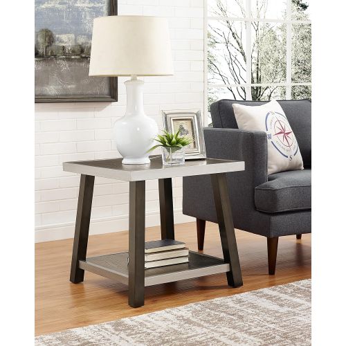  Roundhill Furniture OC0040 Larissa Wood Square Coffee Table with Casters, Brown