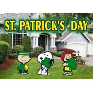 RoutedWoodSigns Peanuts Charlie Brown St. Paddys Valentines Day Yard and Garden Decorations