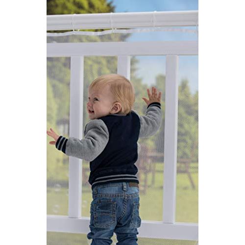  [아마존베스트]Roving Cove | Baby Safety Outdoor Railing Net | Balcony Deck Banister Guard | Baby Proofing Stairs Rail Screen Cover | Child Proof Patio Fence | Safe Rail - Outdoor 10ft L x 3ft H