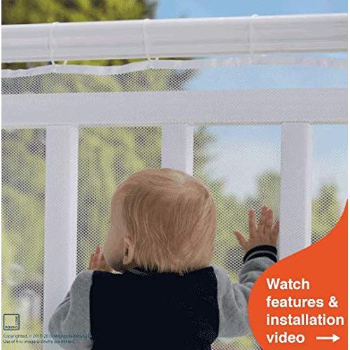  [아마존베스트]Roving Cove | Baby Safety Outdoor Railing Net | Balcony Deck Banister Guard | Baby Proofing Stairs Rail Screen Cover | Child Proof Patio Fence | Safe Rail - Outdoor 10ft L x 3ft H