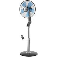 [아마존 핫딜]  [아마존핫딜]Rowenta VU5670 Turbo silence Stand Fan Oscillating Fan with Remote Control, Standing Fan, 5-speed, Silver