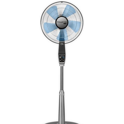  [아마존 핫딜]  [아마존핫딜]Rowenta VU5670 Turbo silence Stand Fan Oscillating Fan with Remote Control, Standing Fan, 5-speed, Silver