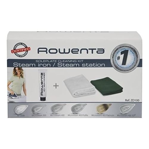  [아마존베스트]Rowenta ZD100 Non-Toxic Stainless Steel Soleplate Cleaner Kit for Steam Irons