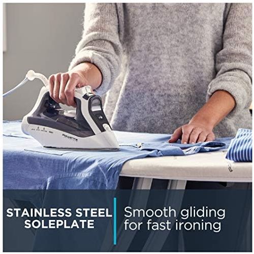  [아마존베스트]Rowenta DW2171 Access Steam 1600W 300 Hole Steam Iron of Auto Steam Thermostat Stainless Steel Soleplate, Black