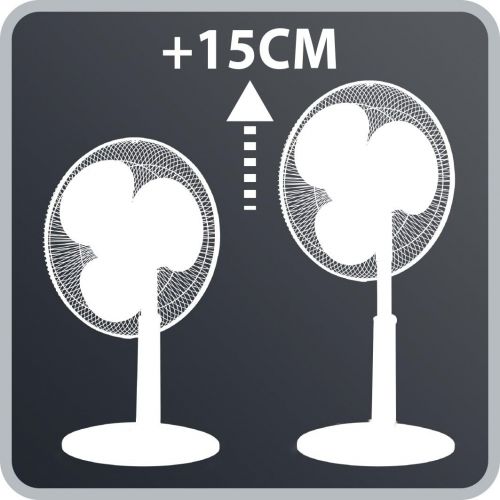  Rowenta VU1950 Classic Standventilator, leise, 55W, Ventilator, 3 Geschwindigkeitsstufen