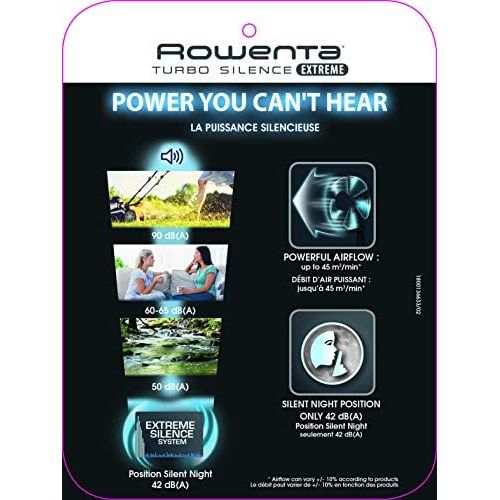  Rowenta VU2630 Tischventilator Turbo Silence Extreme, 40 Watt