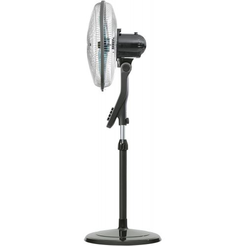  Rowenta VU4110 Essential Standventilator, leise, 60 Watt, schwarz/blau